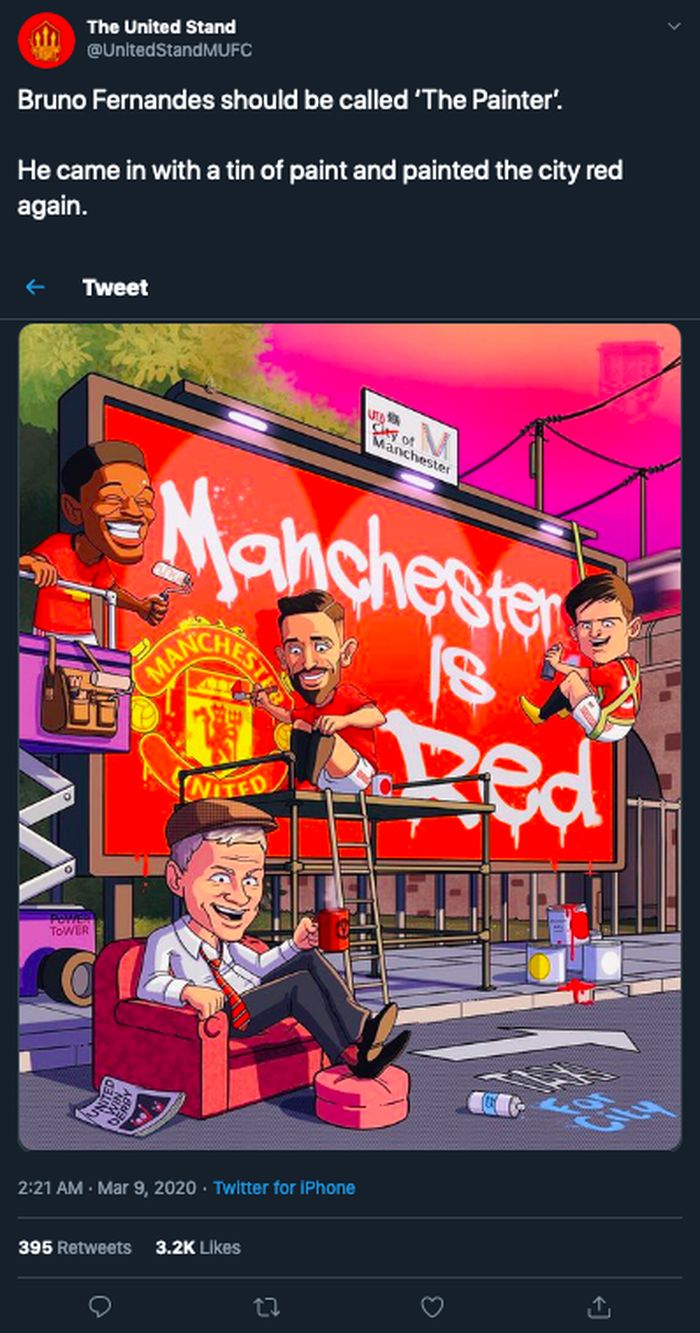 Ragam Meme Bruno Fernandes Yang Merahkan Langit Manchester Foto 2