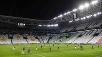 Stadion yang biasanya disesaki oleh suporter Juventus itu tampak sepi. Marco Alpozzi/LaPresse via AP.