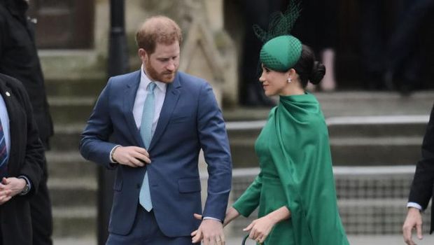 Meghan Markle dan Pangeran Harry di acara kerajaan terakhir