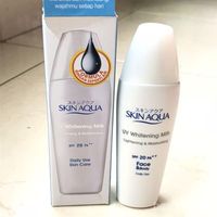 review skin aqua whitening milk spf 50