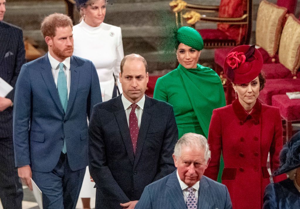 LONDON, ENGLAND - MARCH 09: Prince Harry, Duke of Sussex and Meghan, Duchess of Sussex attend the Commonwealth Day Service 2020 at Westminster Abbey on March 09, 2020 in London, England. The Commonwealth represents 2.4 billion people and 54 countries, working in collaboration towards shared economic, environmental, social and democratic goals.  (Photo by Gareth Cattermole/Getty Images)