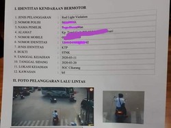 Pemotor Tertangkap Kamera Terobos Lampu Merah, Bayar Denda Rp 500 Ribu