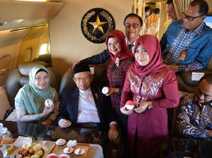 Momen Maruf Amin Dapat Ucapan Selamat Ultah dari Kru Pesawat Kepresidenan