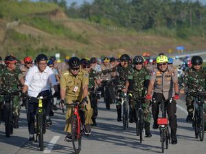 Bersepeda, Kakorlantas Survei Tol Manado-Bitung untuk Mudik Lebaran 2020