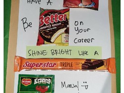 Sedang Ngetren, Kartu Ucapan Pakai Snack yang Digemari Netizen