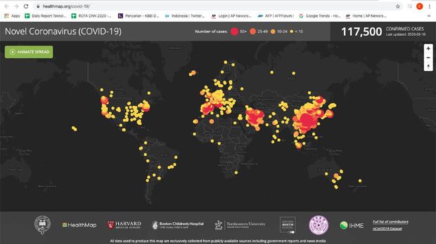 6 Situs Buat Pantau Penyebaran Virus Corona 6 Situs Buat Pantau Penyebaran Virus Corona