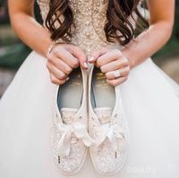 sneakers at a wedding