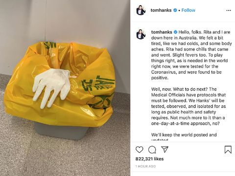 Tom Hanks dan Istri Positif Corona, Netizen Ikut Sedih dan Beri Semangat
