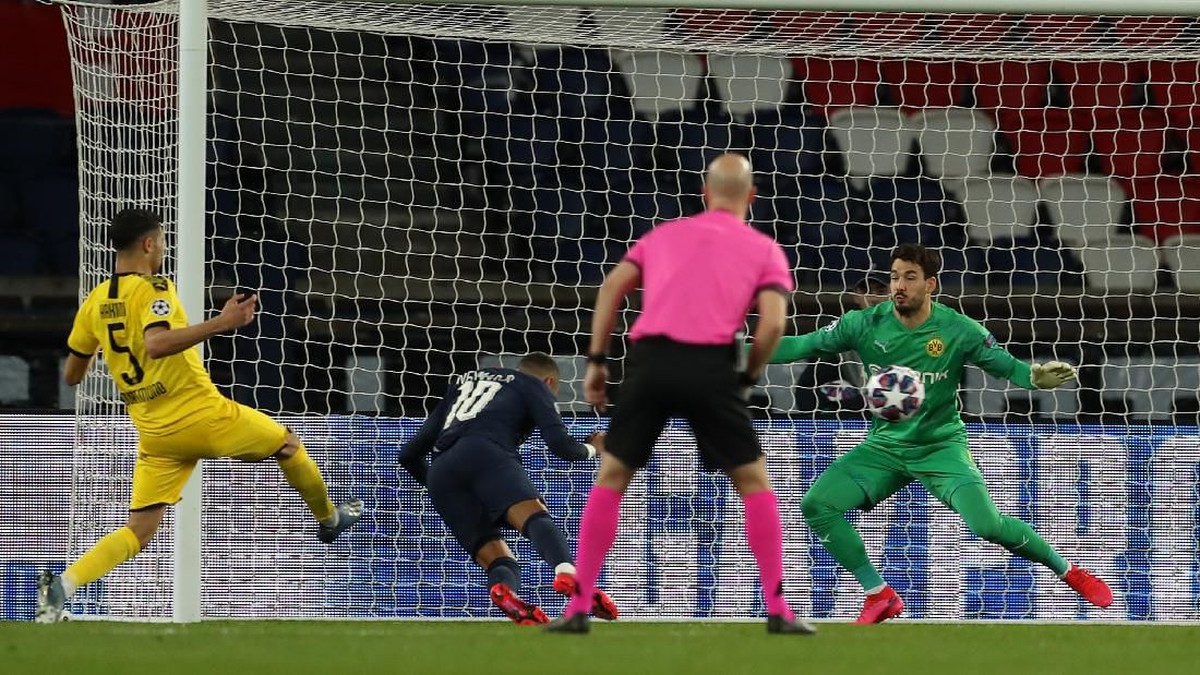 PSG memimpin 2-0 atas Borussia Dortmund di babak pertama. (Foto: UEFA via Getty Images/UEFA - Handout)