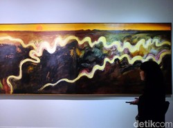 Sungai Emas Papua Tak Luput Dilukis Srihadi Soedarsono