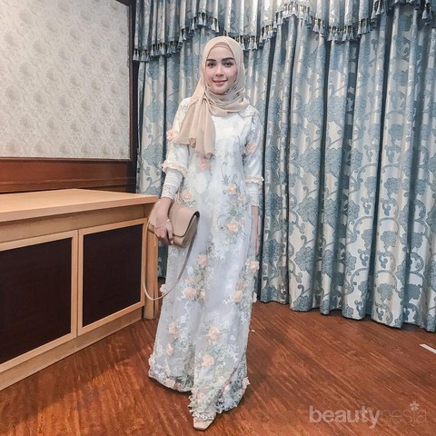 Baju gamis brokat modern