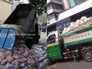 Dikritik Keras! Pejabat Antar Bahan Makanan dengan Truk Sampah di Wuhan