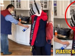 Kocak, Ayah yang Parno Corona Ini Bungkus Kepala Anak Pakai Kantong Plastik