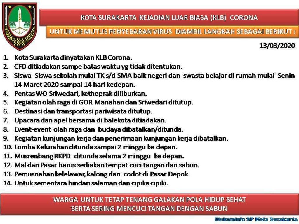Catat! Pasien Rawat Inap RSUD dr Moewardi Solo Tak Boleh Dibesuk Catat! Pasien Rawat Inap RSUD dr Moewardi Solo Tak Boleh Dibesuk