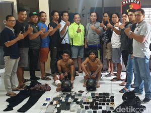 2 Jambret di Denpasar Ditembak Polisi, Ada 43 HP Disita