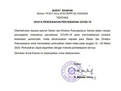 Cegah Corona, Tak Ada Perkuliahan Dalam Kelas di UINSA Selama 4 Hari