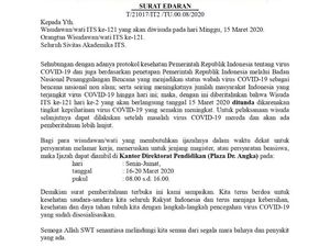 Antisipasi Corona, Wisuda ITS di Hari Kedua Ditunda