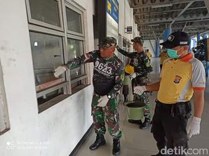 Cegah Virus Corona, Fasilitas Publik Terminal Merak Dibersihkan