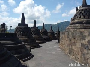 Momen Langka! Ketika Turis Hilang dari Candi Borobudur