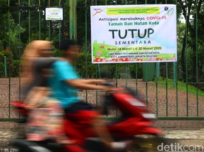Cegah Corona, Taman Spathodea Ditutup