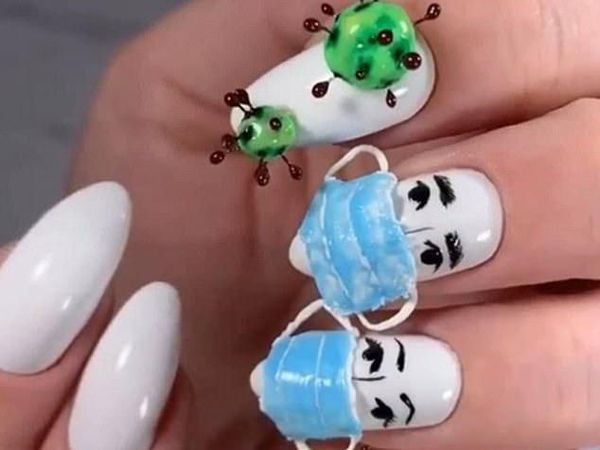 Foto: Ragam Nail Art Viral yang Bertema Corona