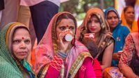 Foto: Aksi Perempuan India Minum Air Seni Sapi Demi Tangkal Corona