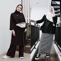 Inspirasi Istimewa Mix And Match Kaos Pendek Untuk Hijab