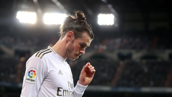 MADRID, SPAIN - FEBRUARY 16: Gareth Bale of Real Madrid looks on during the La Liga match between Real Madrid CF and RC Celta de Vigo at Estadio Santiago Bernabeu on February 16, 2020 in Madrid, Spain. (Photo by Angel Martinez/Getty Images)