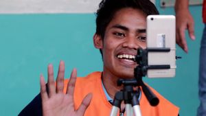 Napi di Lapas Blitar Silaturahmi dengan Keluarga Lewat Video Call