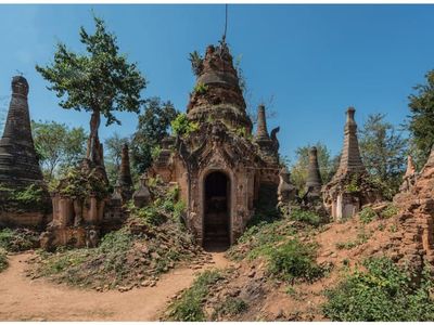 Potret Sisa-sisa Kuil Indein di Myanmar