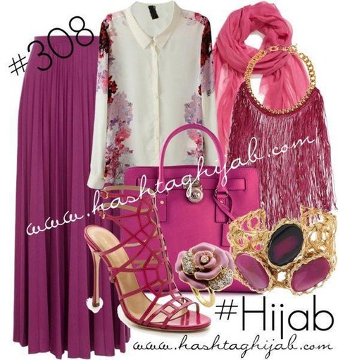 Gak Melulu Feminim Ini Perpaduan  Warna  Hijab Pink  Agar 