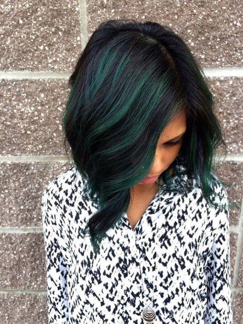 Warna rambut hijau tosca