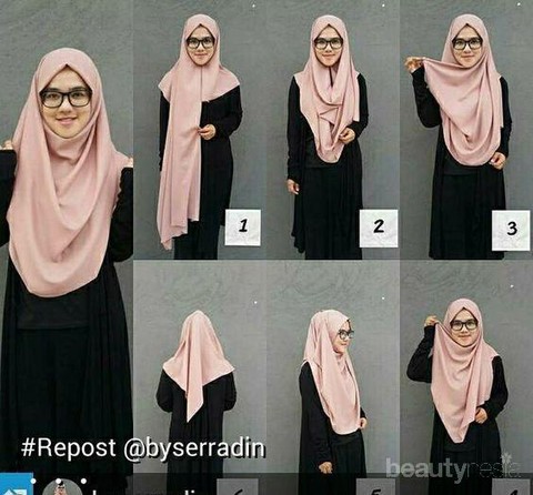 5 Tutorial Hijab Syar I Mudah Dan Cepat Untuk Wajah Bulat