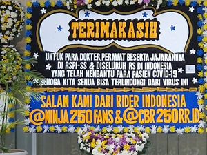 Video Karangan Bunga di RSPI Jadi Penyemangat Tim Medis