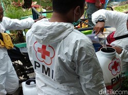 PMI Sukabumi Siapkan 1 Ton Liter Cairan Disinfektan untuk Semprot Area Publik