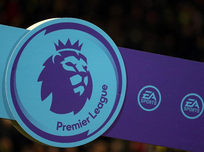 NORWICH, ENGLAND - FEBRUARY 15: The Heads up campaign logo is seen ahead of the Premier League match between Norwich City and Liverpool FC at Carrow Road on February 15, 2020 in Norwich, United Kingdom. (Photo by Catherine Ivill/Getty Images)