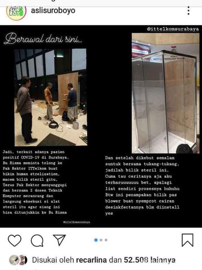 Viral Bilik Sterilisasi Anti Corona Pesanan Risma
