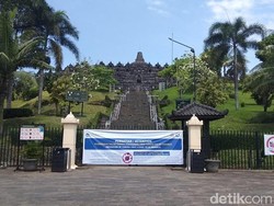Mengintip Sepinya Candi Borobudur yang Ditutup Gara-gara Corona