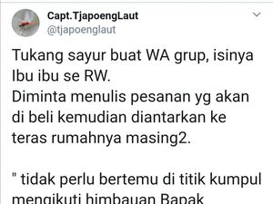 Tukang Sayur Bikin Grup WA, Ikut Arahan untuk Social Distancing