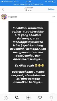 Ayah Daus Mini meninggal dunia