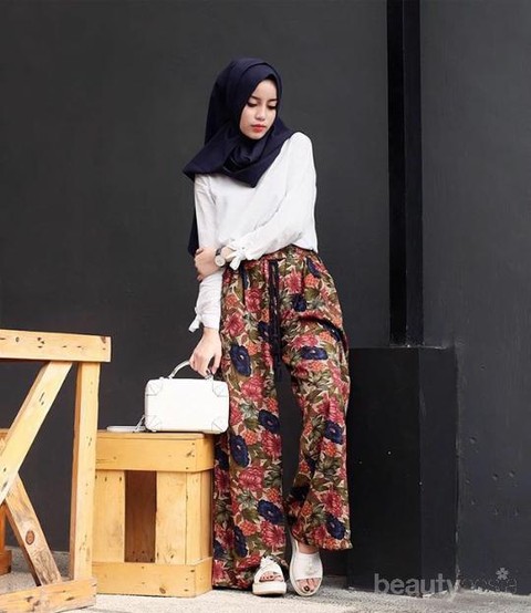 Inspirasi Padu Padan Celana  Kulot untuk  Hijabers