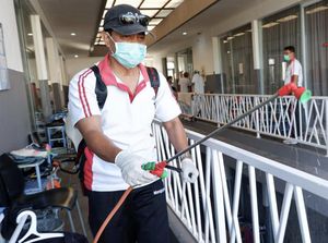 Pemain Diliburkan, Bali United Semprot Mess dengan Disinfektan