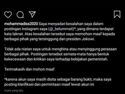 Polisi Tangguhkan Penahanan Mahasiswa Solo yang Diduga Hina Jokowi