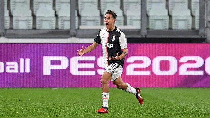TURIN, ITALY - MARCH 08:  Paulo Dybala of Juventus celebrates a goal  during the Serie A match between Juventus and  FC Internazionale at Allianz Stadium on March 8, 2020 in Turin, Italy.  (Photo by Valerio Pennicino/Getty Images )