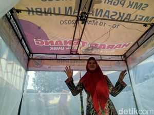 Guru SMK di Ponorogo Bikin Screening Room Cegah Virus Corona