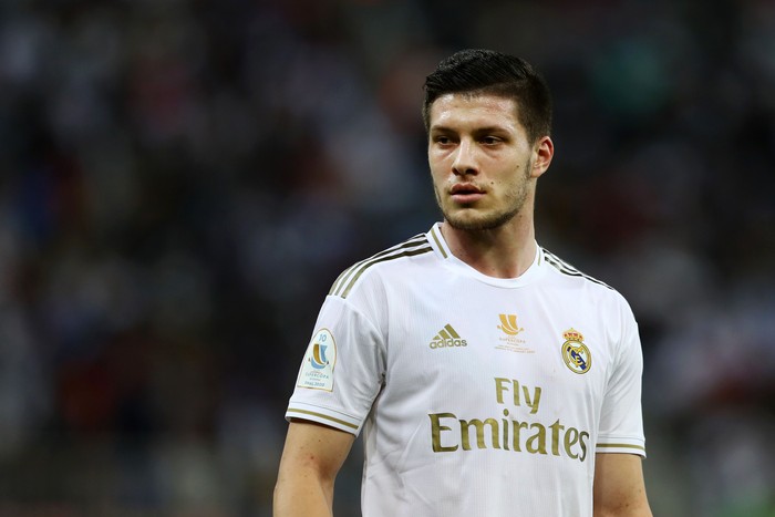 luka jovic real madrid JEDDAH, SAUDI ARABIA - JANUARY 12: Luka Jovic of Real Madrid looks on during the Supercopa de Espana Final match between Real Madrid and Club Atletico de Madrid at King Abdullah Sports City on January 12, 2020 in Jeddah, Saudi Arabia. (Photo by Francois Nel/Getty Images)