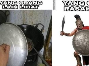 Kocak! Meme Cowok Masak Ini Bikin Geleng-geleng Kepala