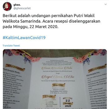 Undangan pernikahan anak Wakil Waliikota Samarinda