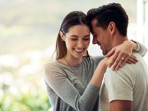 Shot of a happy young couple in a loving embrace