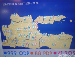 Ini Daerah Sebaran 41 Pasien Positif Corona di Jatim